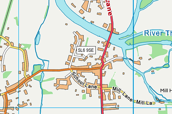 SL6 9SE map - OS VectorMap District (Ordnance Survey)