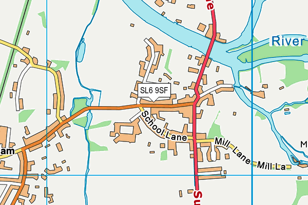 SL6 9SF map - OS VectorMap District (Ordnance Survey)