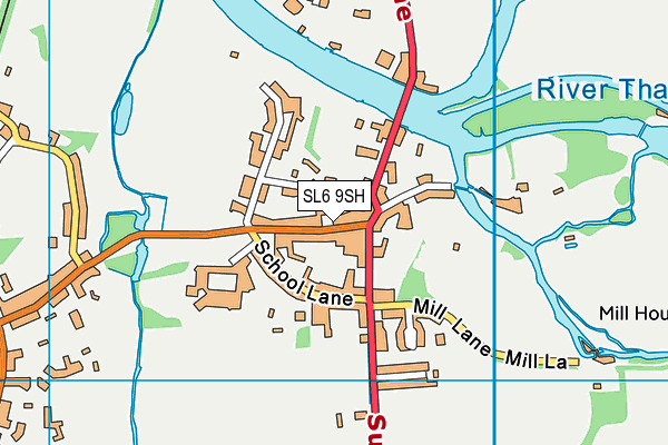 SL6 9SH map - OS VectorMap District (Ordnance Survey)