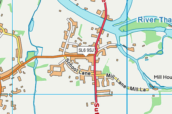 SL6 9SJ map - OS VectorMap District (Ordnance Survey)