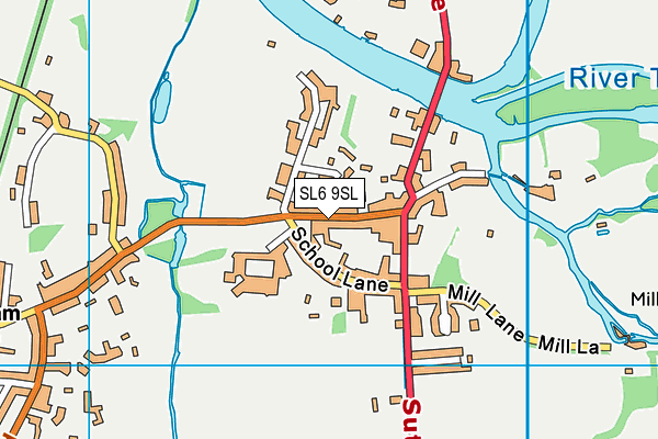 SL6 9SL map - OS VectorMap District (Ordnance Survey)