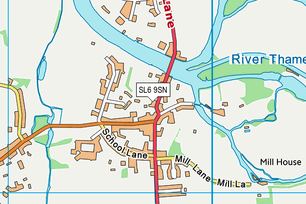 SL6 9SN map - OS VectorMap District (Ordnance Survey)