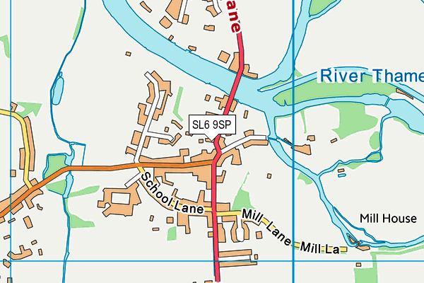 SL6 9SP map - OS VectorMap District (Ordnance Survey)