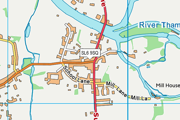 SL6 9SQ map - OS VectorMap District (Ordnance Survey)