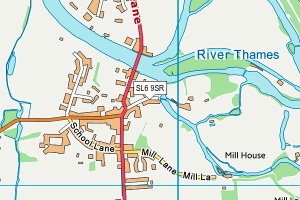 SL6 9SR map - OS VectorMap District (Ordnance Survey)