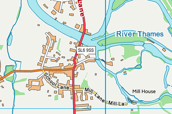 SL6 9SS map - OS VectorMap District (Ordnance Survey)