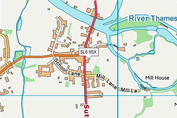 SL6 9SX map - OS VectorMap District (Ordnance Survey)