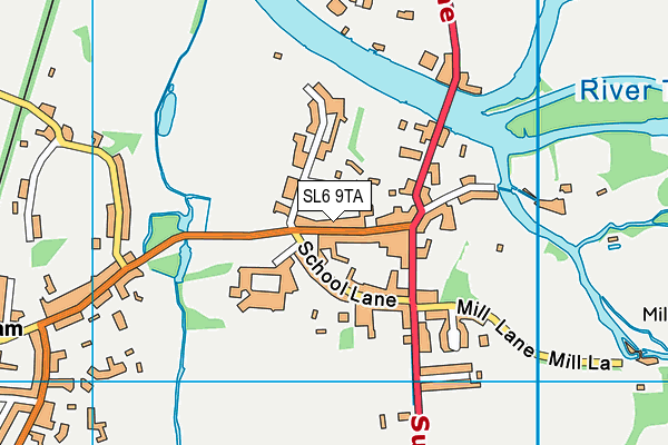 SL6 9TA map - OS VectorMap District (Ordnance Survey)