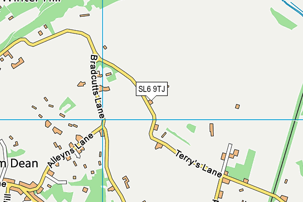 SL6 9TJ map - OS VectorMap District (Ordnance Survey)