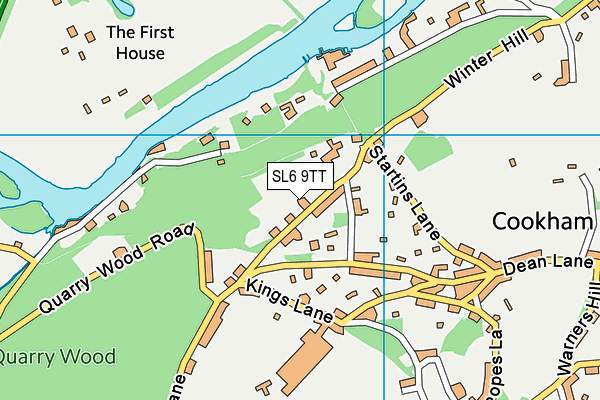 SL6 9TT map - OS VectorMap District (Ordnance Survey)