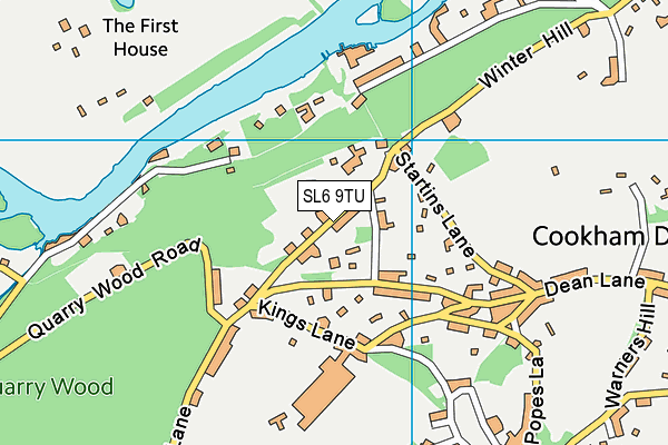 SL6 9TU map - OS VectorMap District (Ordnance Survey)