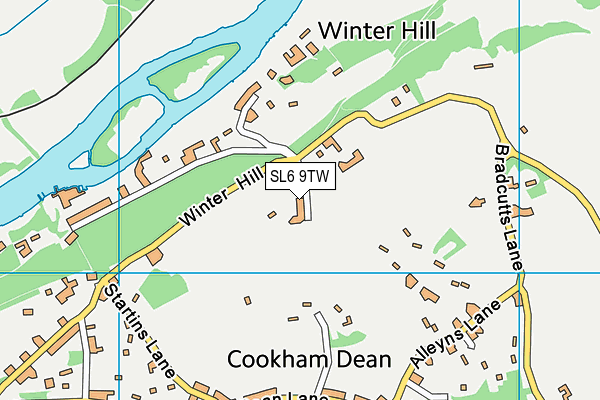 SL6 9TW map - OS VectorMap District (Ordnance Survey)
