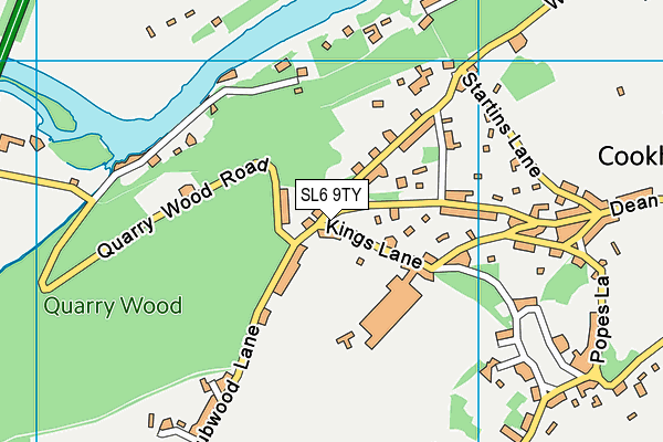 SL6 9TY map - OS VectorMap District (Ordnance Survey)