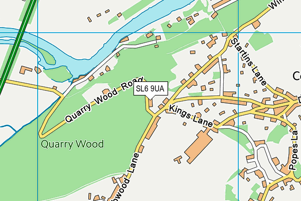SL6 9UA map - OS VectorMap District (Ordnance Survey)