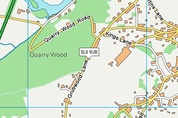 SL6 9UB map - OS VectorMap District (Ordnance Survey)
