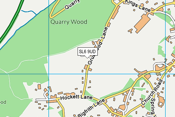SL6 9UD map - OS VectorMap District (Ordnance Survey)
