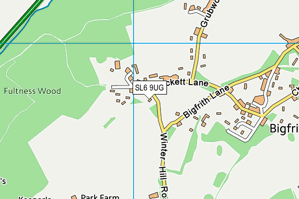 SL6 9UG map - OS VectorMap District (Ordnance Survey)