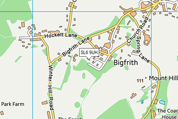 SL6 9UH map - OS VectorMap District (Ordnance Survey)
