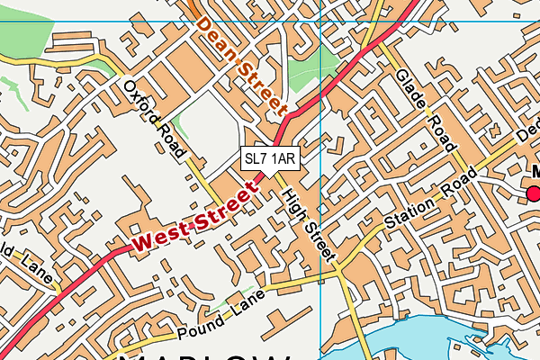 SL7 1AR map - OS VectorMap District (Ordnance Survey)