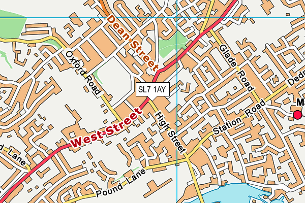 SL7 1AY map - OS VectorMap District (Ordnance Survey)