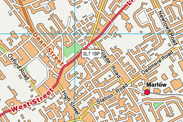 SL7 1BP map - OS VectorMap District (Ordnance Survey)