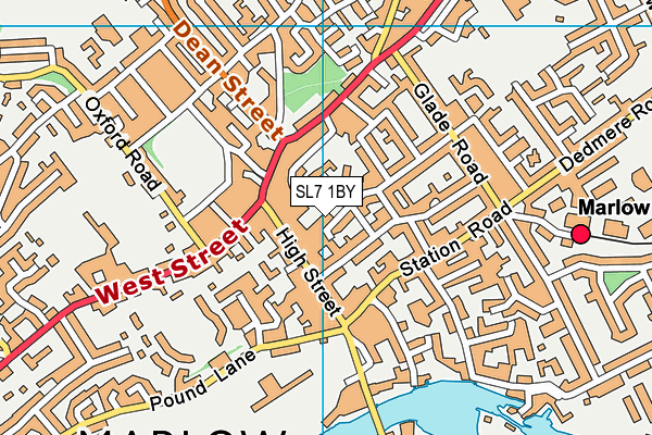 SL7 1BY map - OS VectorMap District (Ordnance Survey)