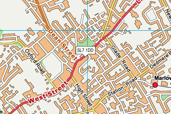 SL7 1DD map - OS VectorMap District (Ordnance Survey)