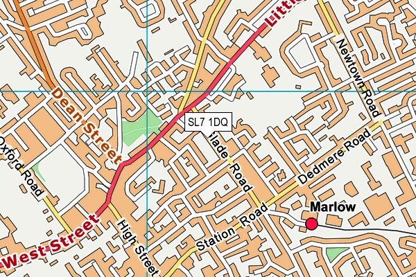 SL7 1DQ map - OS VectorMap District (Ordnance Survey)