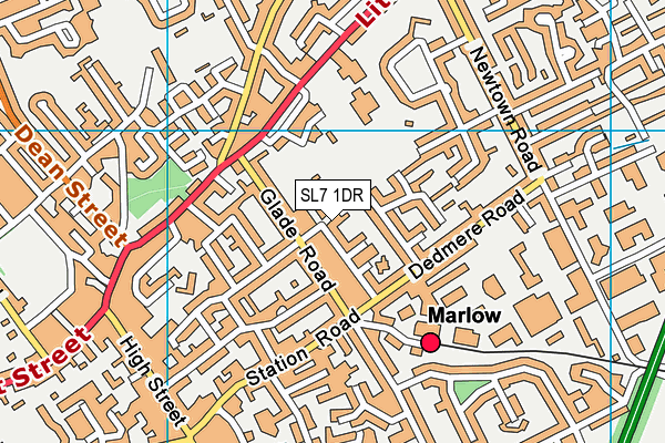 SL7 1DR map - OS VectorMap District (Ordnance Survey)