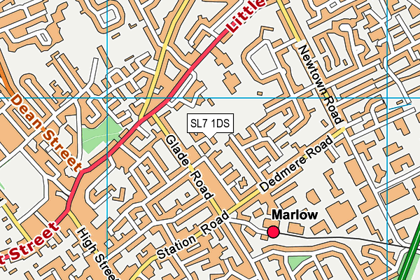 SL7 1DS map - OS VectorMap District (Ordnance Survey)