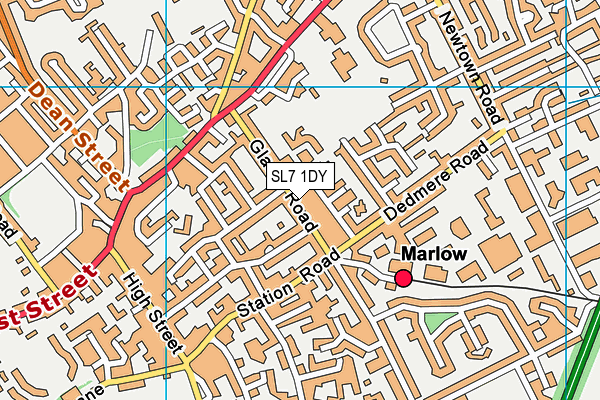 SL7 1DY map - OS VectorMap District (Ordnance Survey)