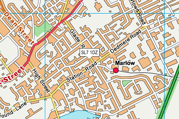 SL7 1DZ map - OS VectorMap District (Ordnance Survey)