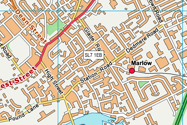 SL7 1EB map - OS VectorMap District (Ordnance Survey)