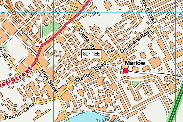SL7 1EE map - OS VectorMap District (Ordnance Survey)