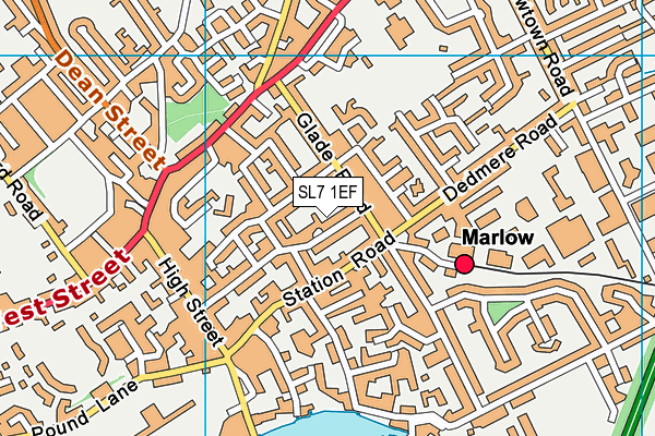 SL7 1EF map - OS VectorMap District (Ordnance Survey)