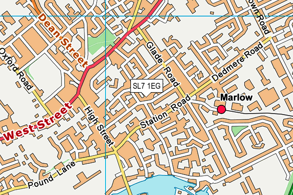SL7 1EG map - OS VectorMap District (Ordnance Survey)