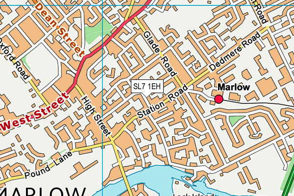 SL7 1EH map - OS VectorMap District (Ordnance Survey)