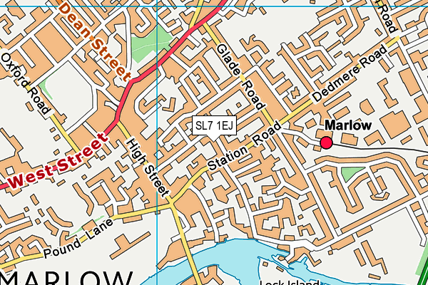 SL7 1EJ map - OS VectorMap District (Ordnance Survey)