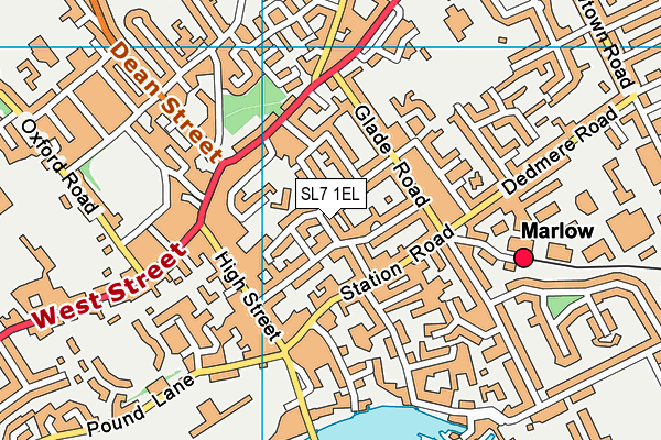 SL7 1EL map - OS VectorMap District (Ordnance Survey)