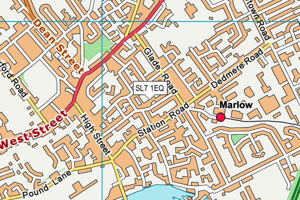 SL7 1EQ map - OS VectorMap District (Ordnance Survey)