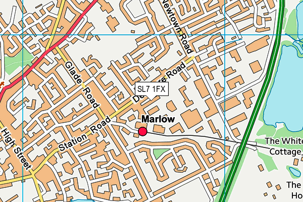 SL7 1FX map - OS VectorMap District (Ordnance Survey)