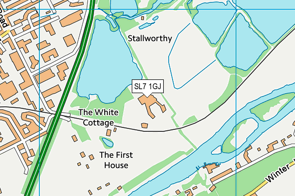 SL7 1GJ map - OS VectorMap District (Ordnance Survey)