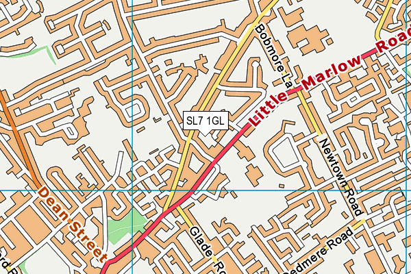 SL7 1GL map - OS VectorMap District (Ordnance Survey)