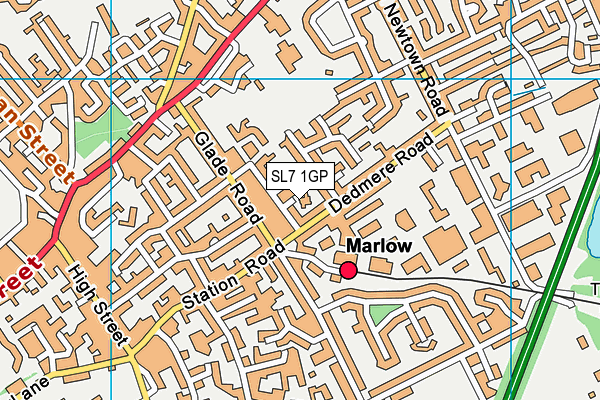 SL7 1GP map - OS VectorMap District (Ordnance Survey)