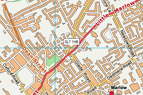 SL7 1HB map - OS VectorMap District (Ordnance Survey)