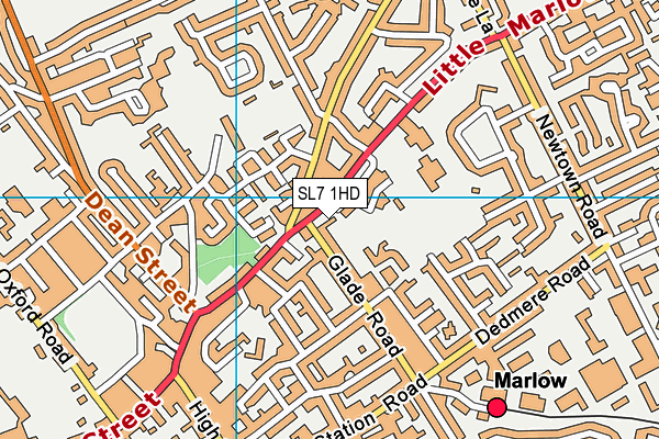 SL7 1HD map - OS VectorMap District (Ordnance Survey)