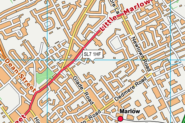 SL7 1HF map - OS VectorMap District (Ordnance Survey)