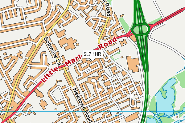 SL7 1HR map - OS VectorMap District (Ordnance Survey)