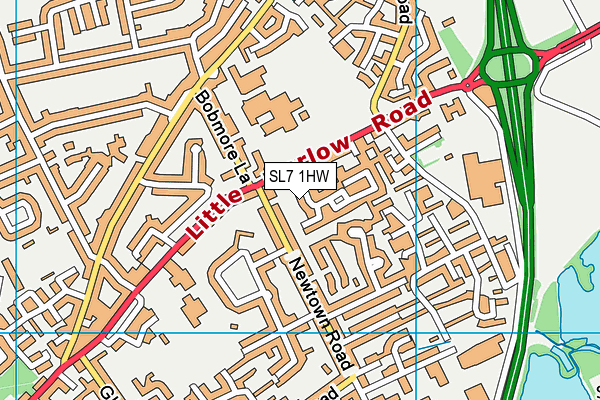 SL7 1HW map - OS VectorMap District (Ordnance Survey)