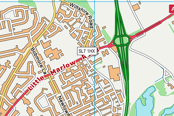 SL7 1HX map - OS VectorMap District (Ordnance Survey)